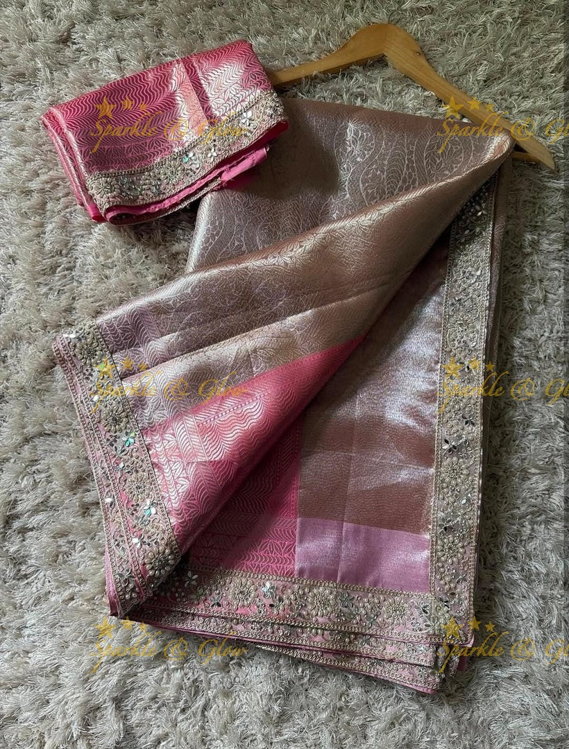 Elegant Pink Kanjivaram Silk Saree for Festive Occasions