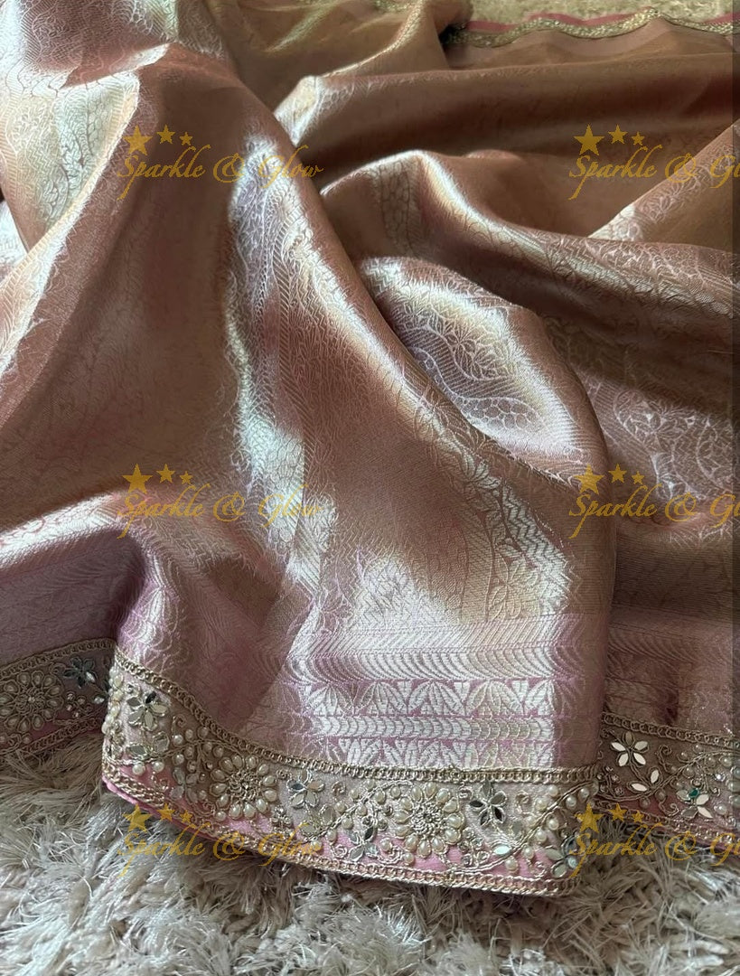 Elegant Pink Kanjivaram Silk Saree for Festive Occasions
