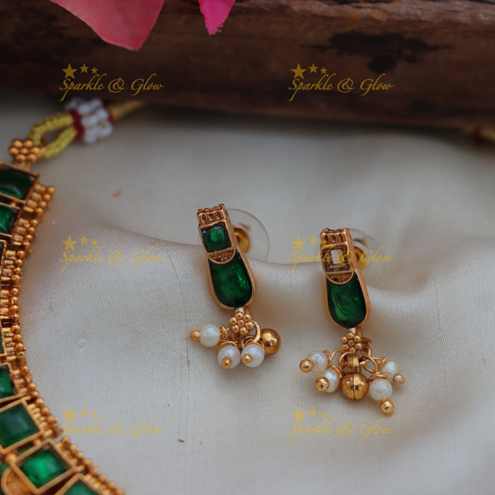 Kerala Palaka Necklace Set - Traditional Elegance