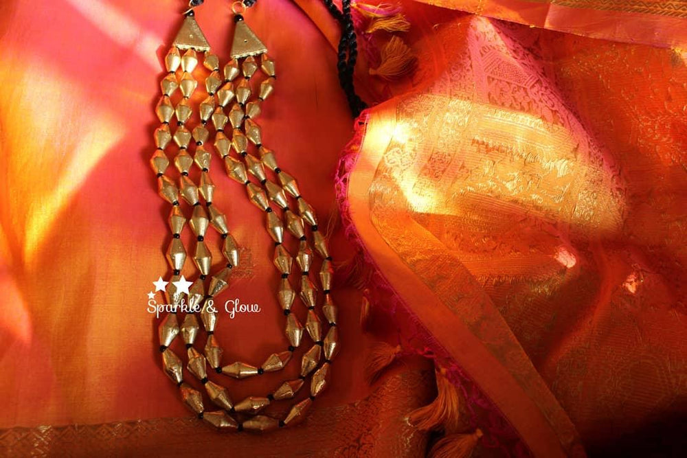 Three layer dholki haram - Dual Tone - Sparkle and Glow