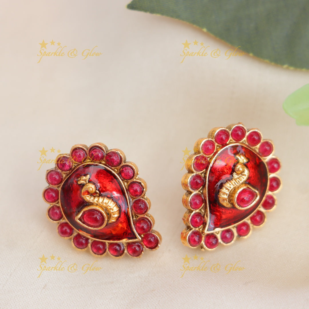 Kerala Mango Peacock Pendant Necklace | Luxurious Design
