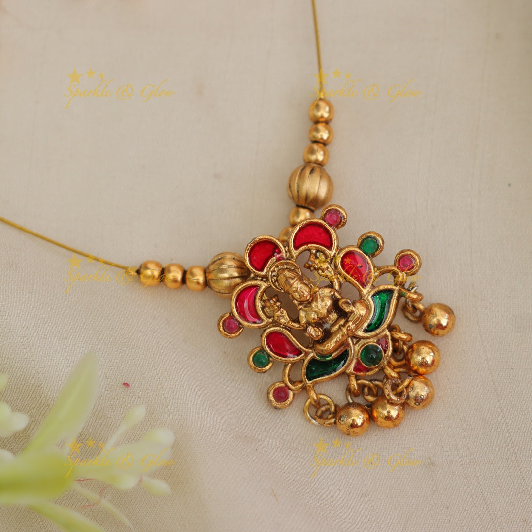 Exquisite Lakshmi Temple Necklace for Festive Elegance