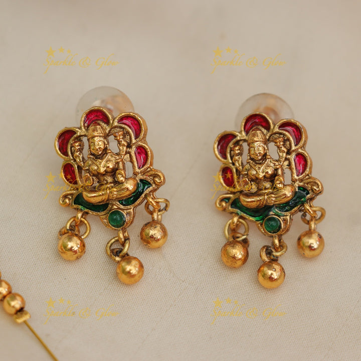 Exquisite Lakshmi Temple Necklace for Festive Elegance
