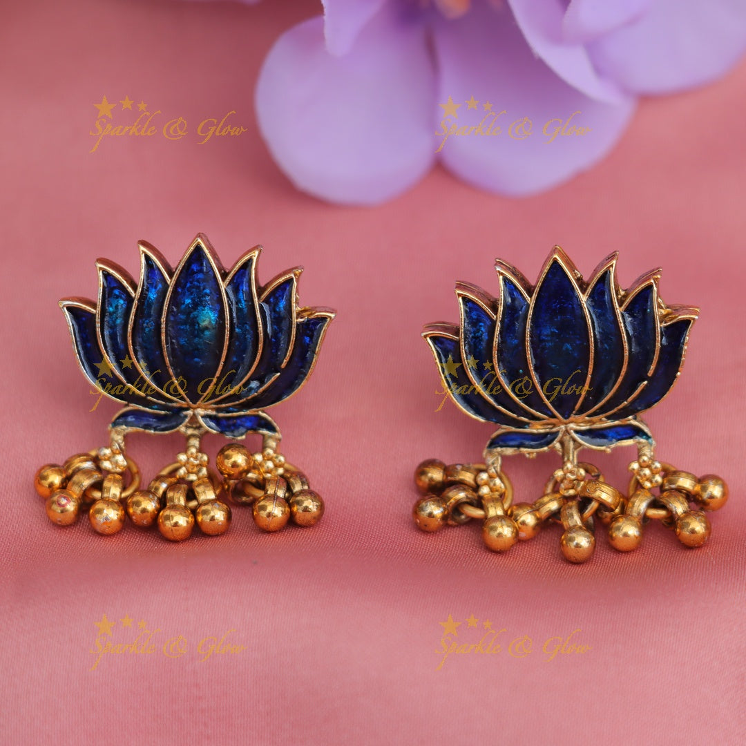 Lotus Meenakari Necklace - Elegant Wedding & Festive Jewel