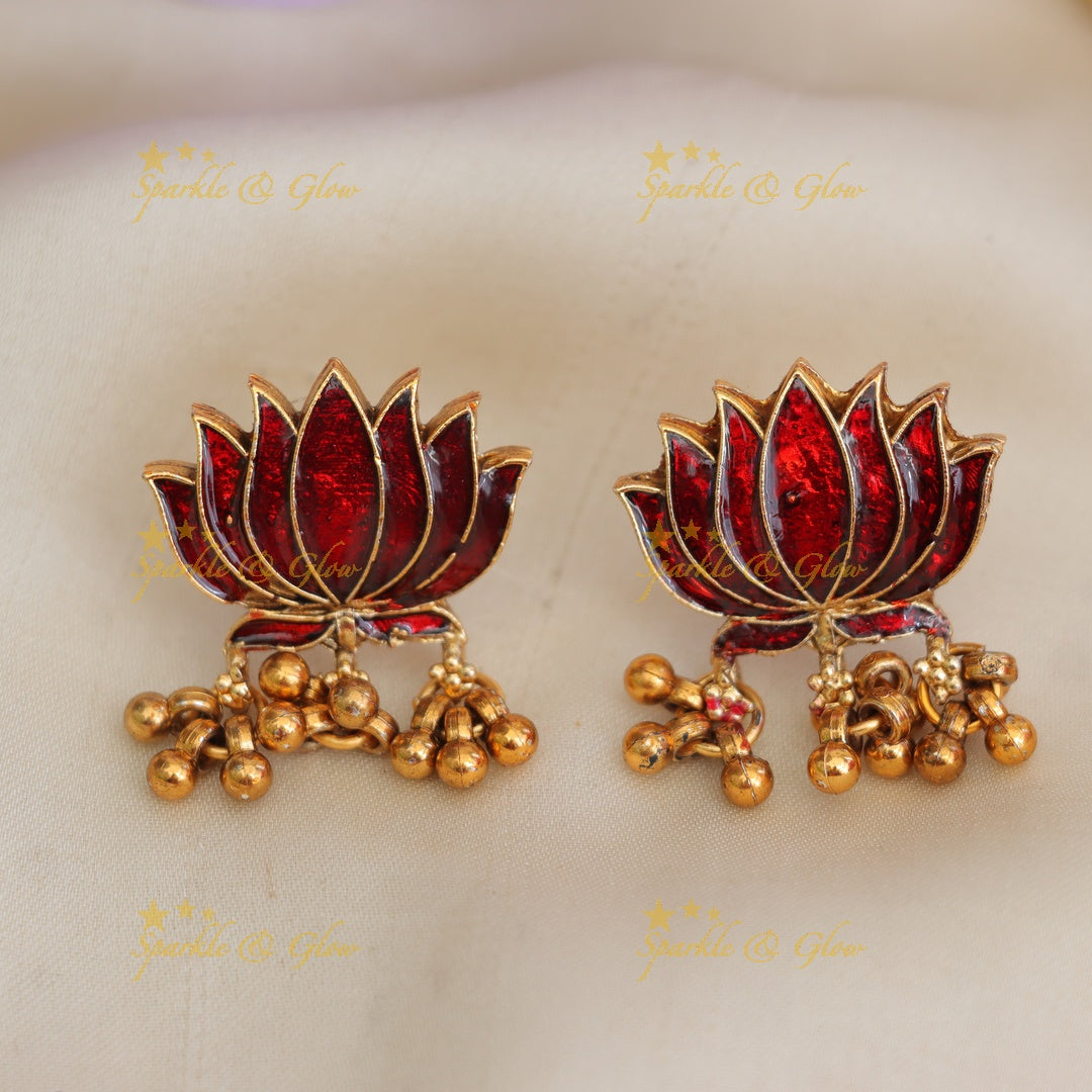 Lotus Meenakari Necklace - Elegant Wedding & Festive Jewel