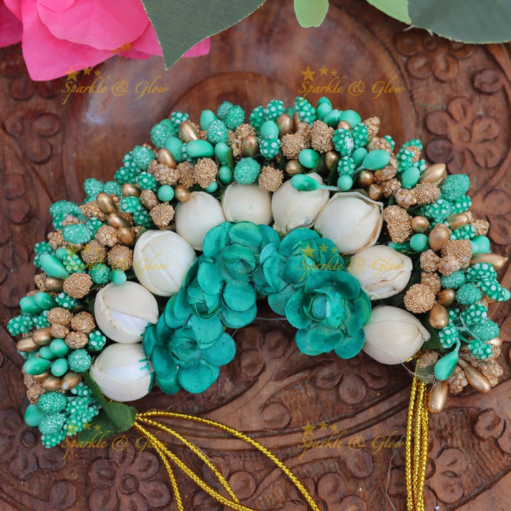 Exquisite Floral Hair Gajra - Festive Elegance