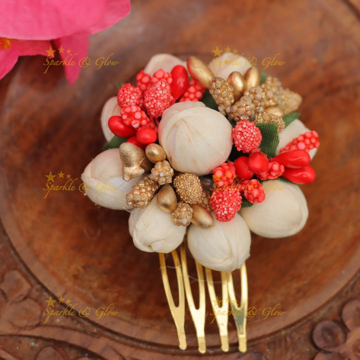 Elegant Jasmine Hairpin for Festive Celebrations