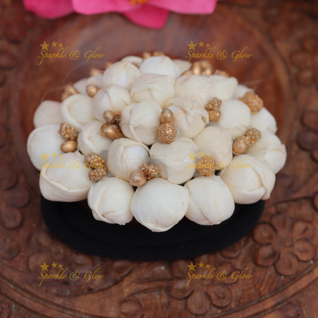 Elegant Gold Floral Hair Band for Celebrations