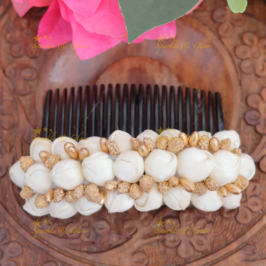 Exquisite Gold Flower Hairpin for Weddings and Parties