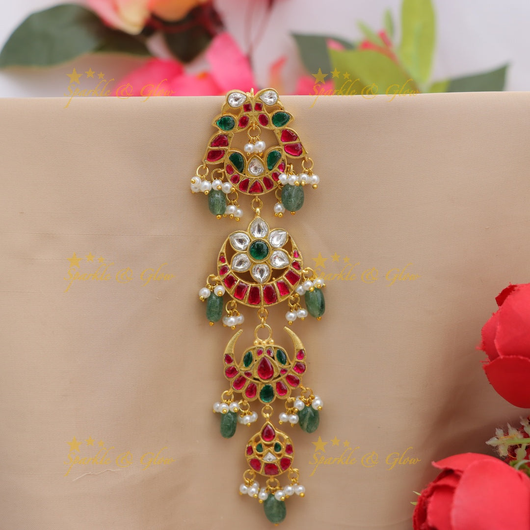 Jadau Kundan Hairpiece – Elegant Wedding Essential