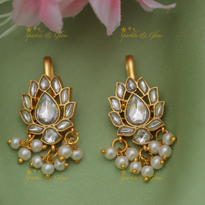 Floral Jadau Fusion Victorian Bugadi Earrings