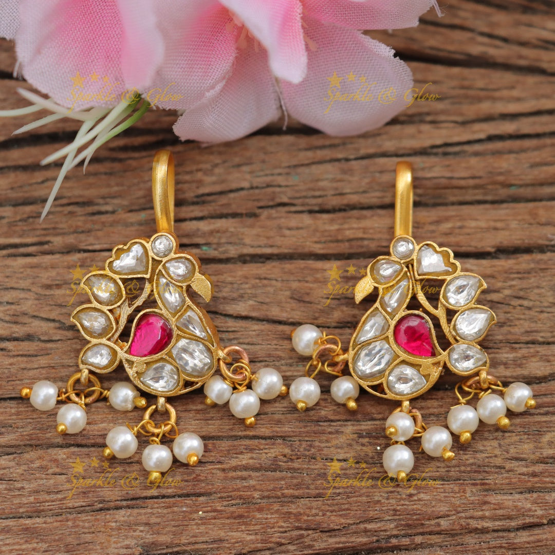 Exquisite Jadau Peacock Earrings for Festive Occasions
