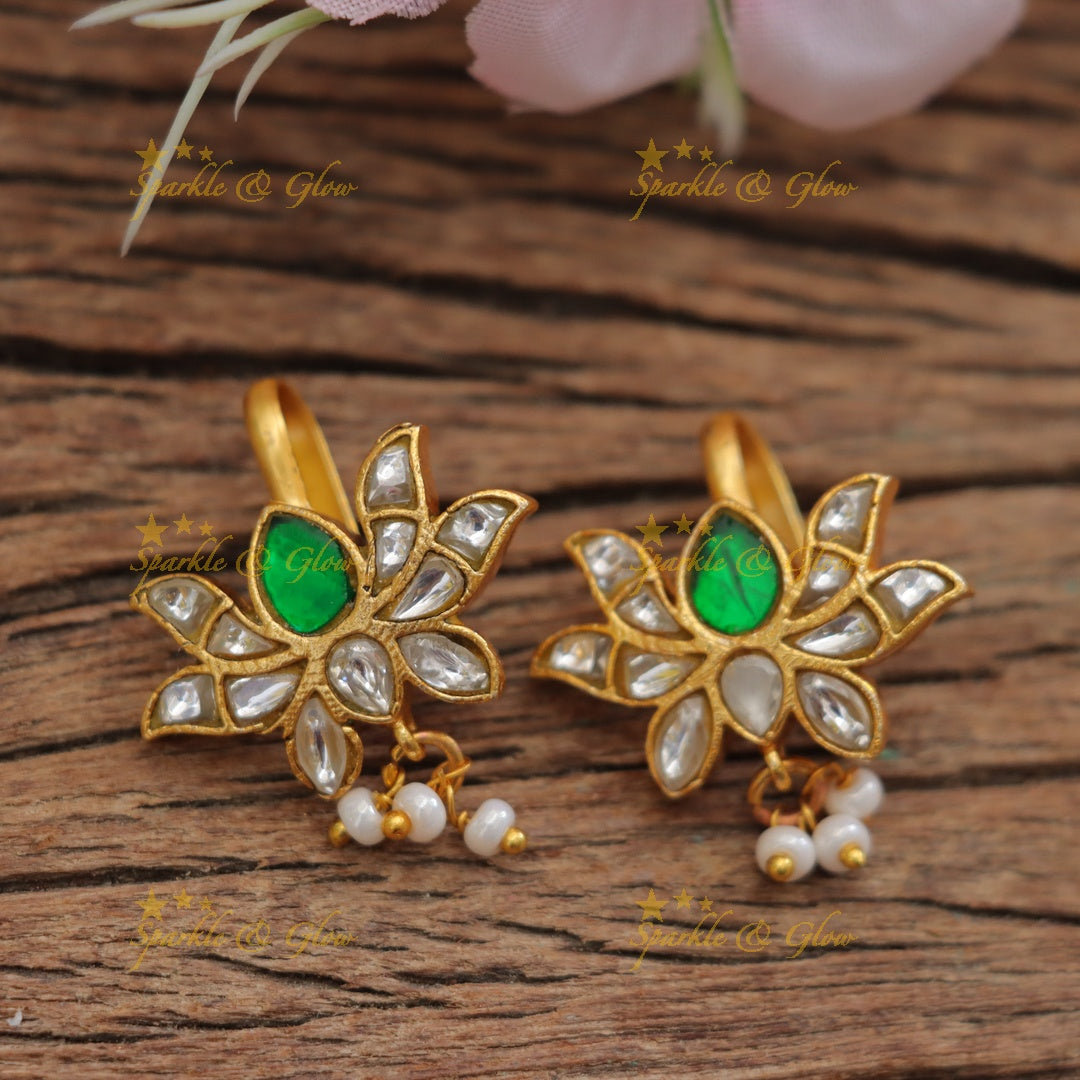 Enchanting Kundan Bugadi Earrings for Festive Elegance