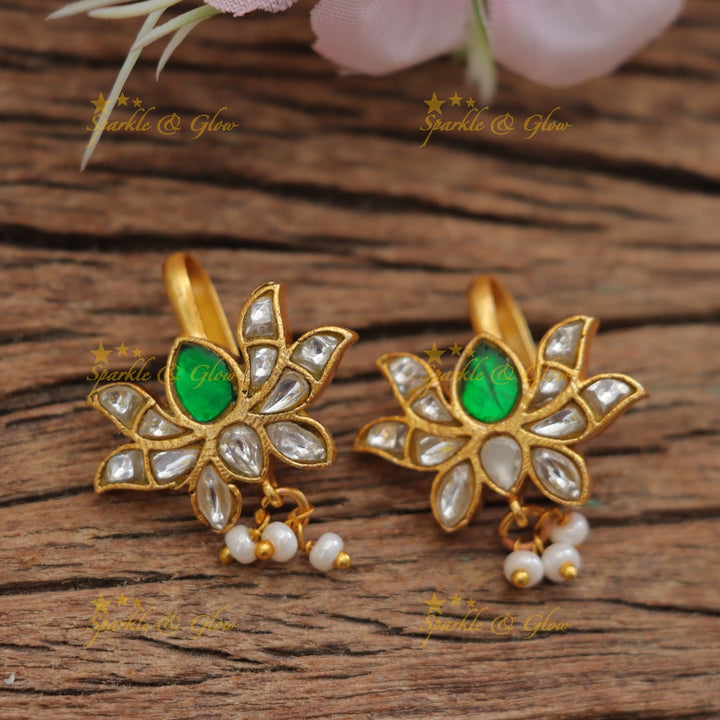 Enchanting Kundan Bugadi Earrings for Festive Elegance