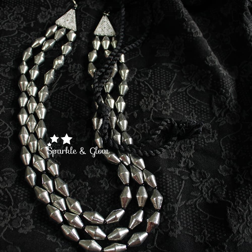 Three layer dholki haram - Dual Tone - Sparkle and Glow