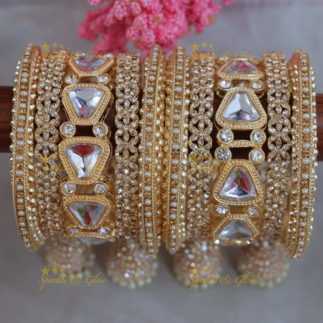 Exquisite Gold Mirror Bangles for Festive Glamour