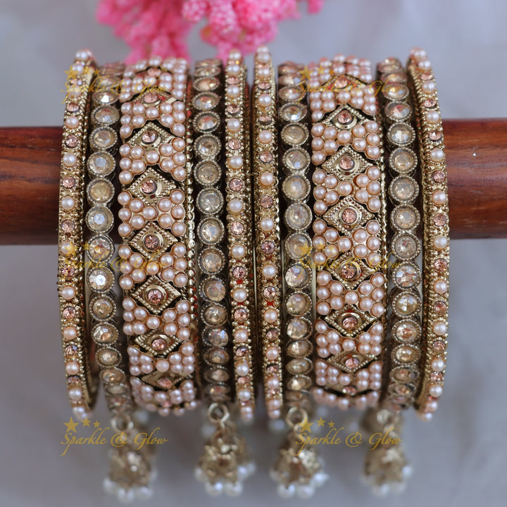 Exquisite Gold Metal Bangles - Wedding & Festive Glam