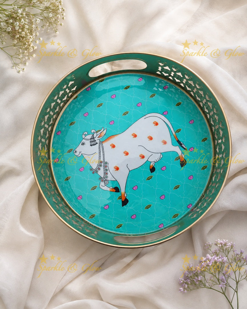Elegant Kalamkari Gift Tray for Festive Returns