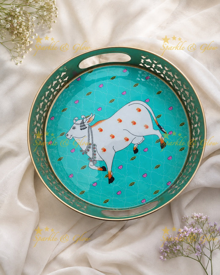 Elegant Kalamkari Gift Tray for Festive Returns