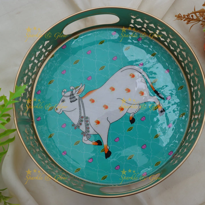 Elegant Kalamkari Gift Tray for Festive Returns