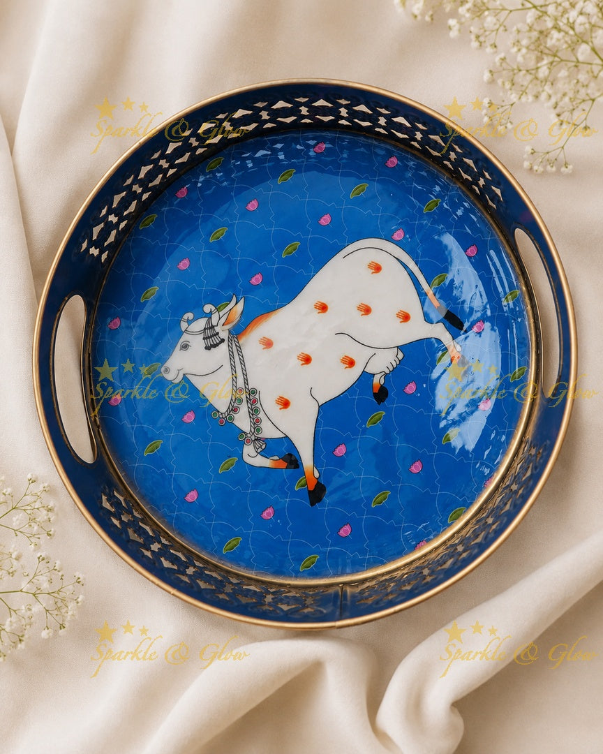 Elegant Kalamkari Gift Tray for Festive Returns