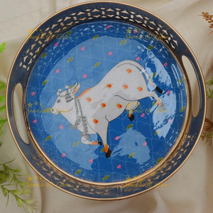 Elegant Kalamkari Gift Tray for Festive Returns