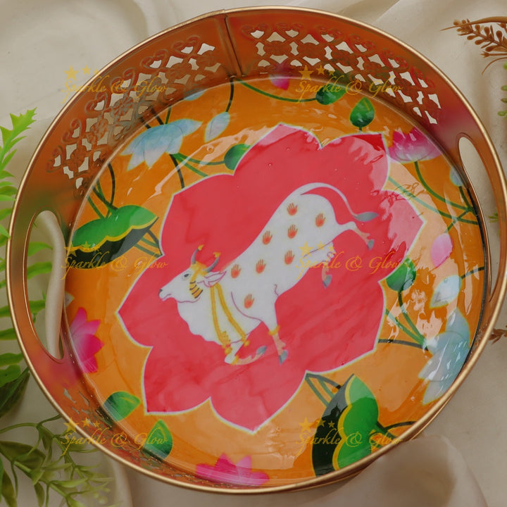 Elegant Kalamkari Gift Tray for Festive Returns