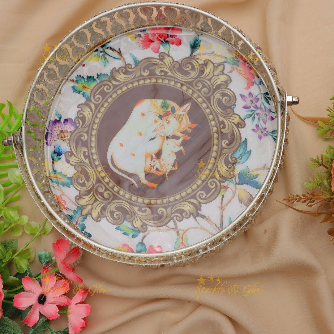 Exquisite Kalamkari Decorative Basket - Ideal Gift Choice