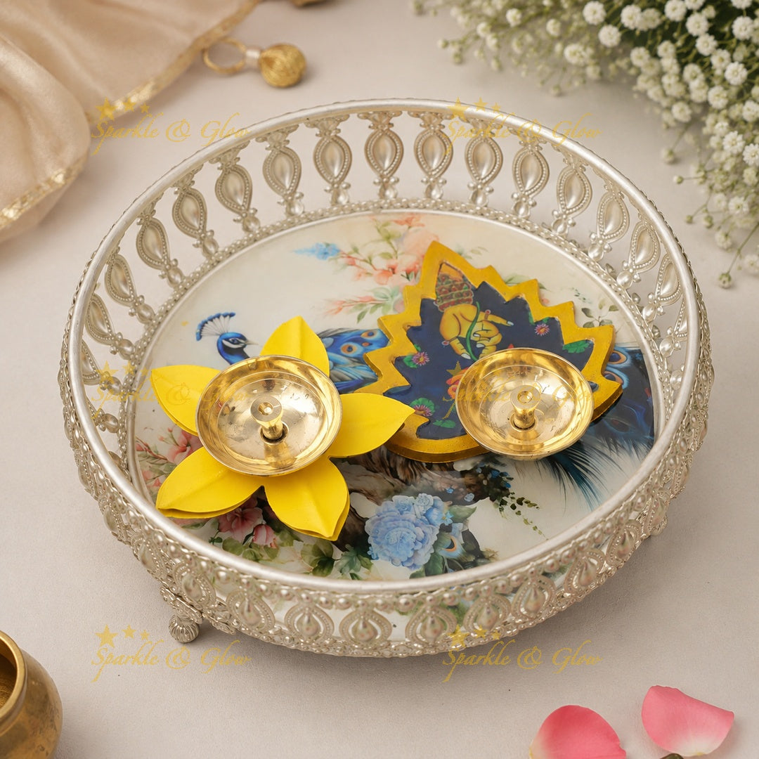 Diwali Diyas & Basket Combo for Elegant Festive Decor