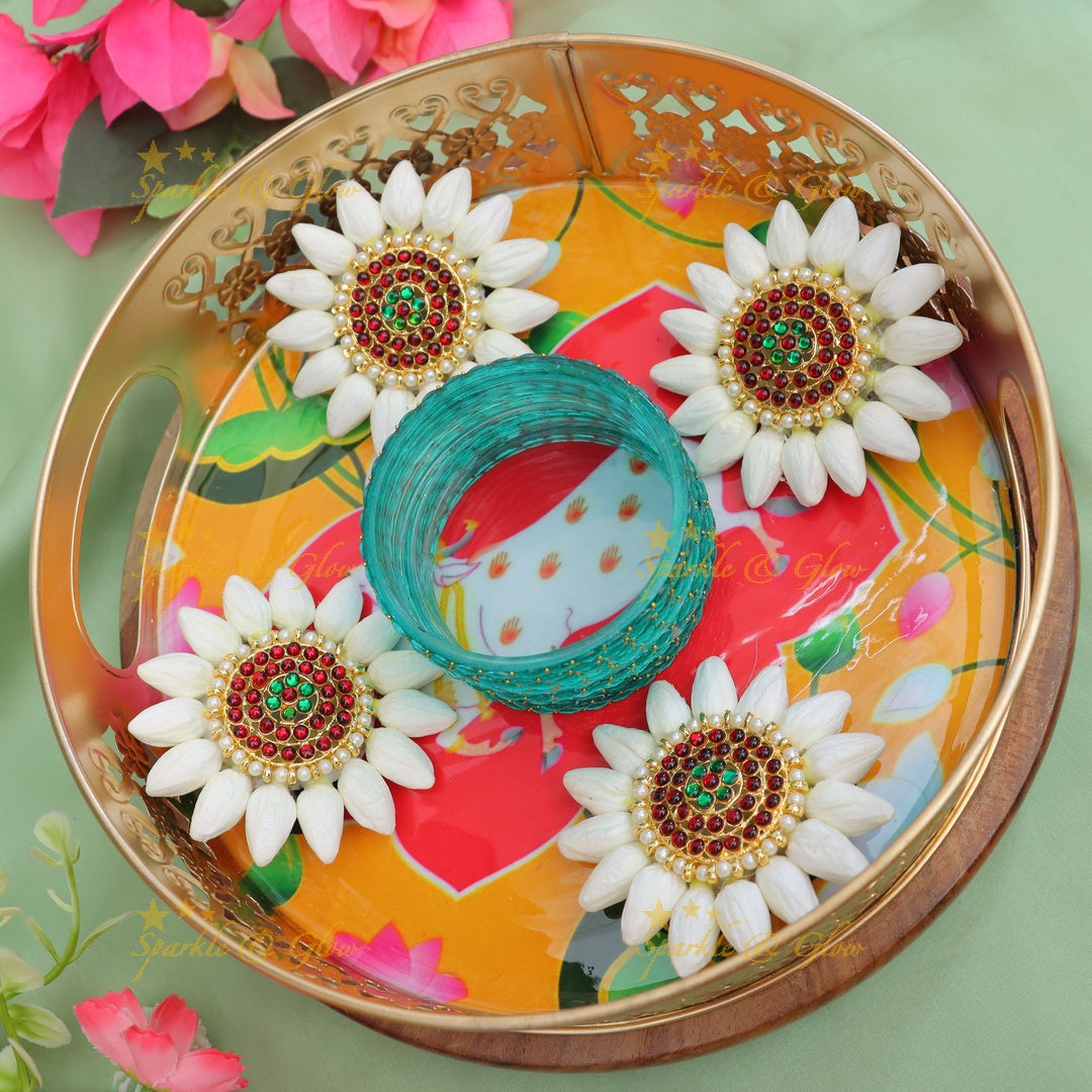 Exquisite Bangle & Hairband Set for Festive Elegance