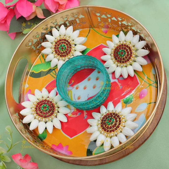 Exquisite Bangle & Hairband Set for Festive Elegance