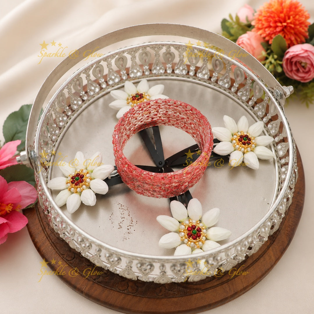 Stunning Festive Bangle Hairpin Basket Gift Set
