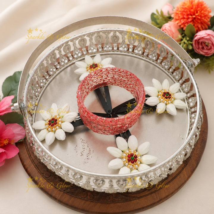 Stunning Festive Bangle Hairpin Basket Gift Set