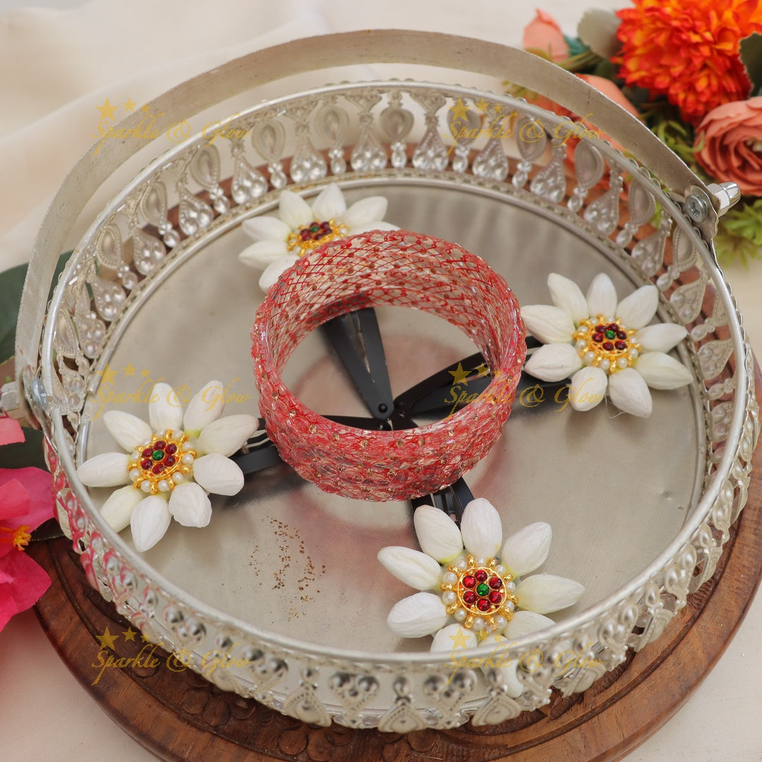 Stunning Festive Bangle Hairpin Basket Gift Set