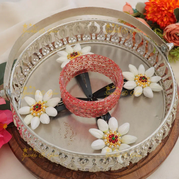 Stunning Festive Bangle Hairpin Basket Gift Set