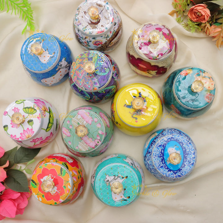 Elegant Festive Combo Jar with Exquisite Designs set of 10 pcs Assorted