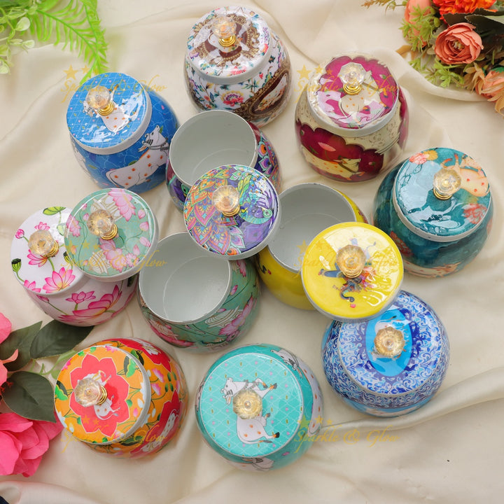 Elegant Festive Combo Jar with Exquisite Designs set of 10 pcs Assorted