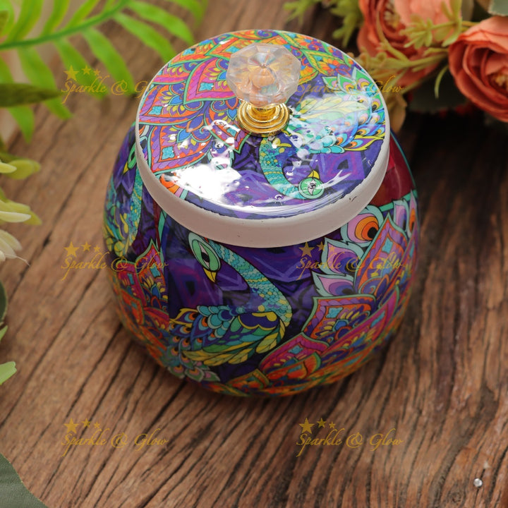 Exquisite Kalamkari Jar for Elegant Festive Gifts