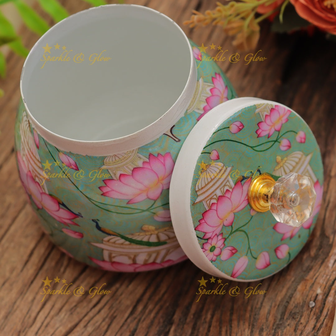 Exquisite Kalamkari Jar for Elegant Festive Gifts