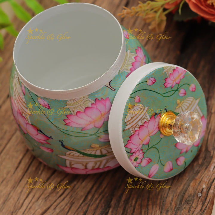 Exquisite Kalamkari Jar for Elegant Festive Gifts