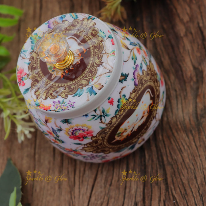 Exquisite Kalamkari Jar for Elegant Festive Gifts
