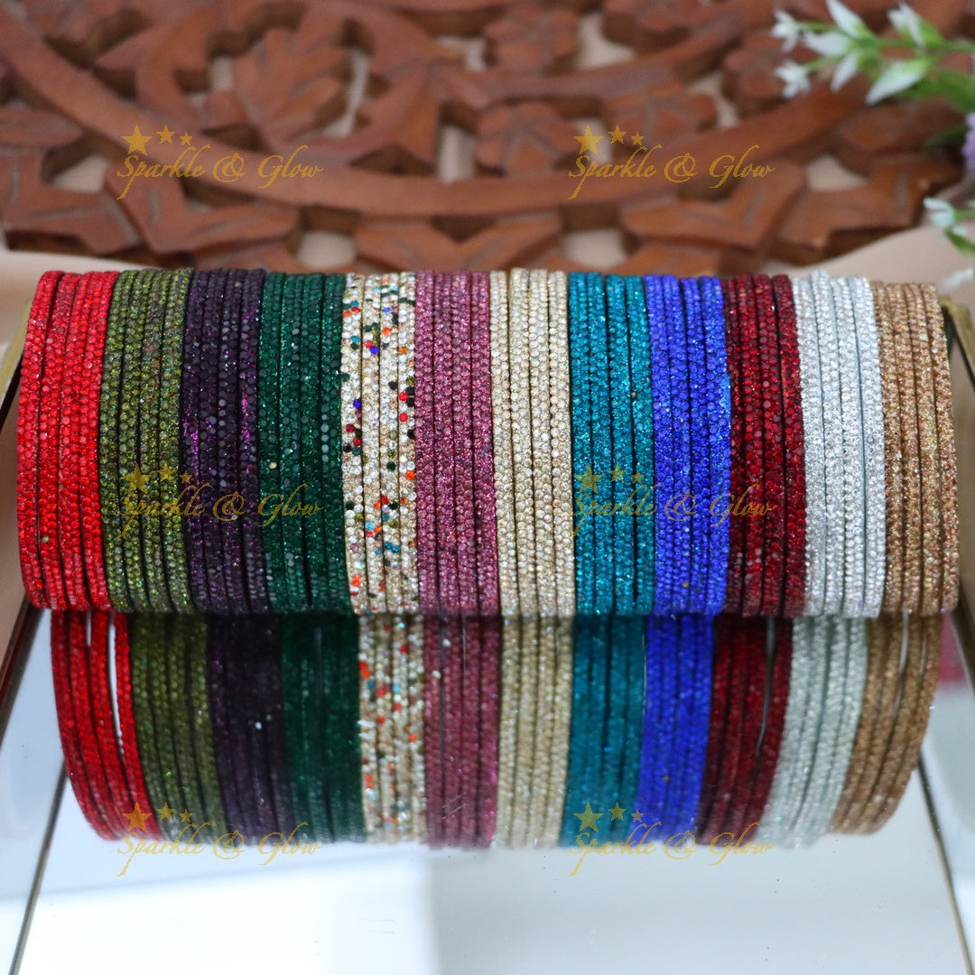 Exquisite Glass Bangles for Festive Elegance-Combo
