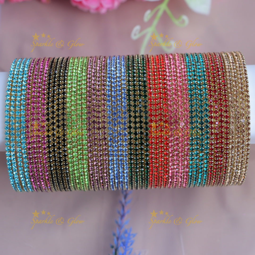 Elegant Multi-Color Gold Metal Bangles for Festive Glam