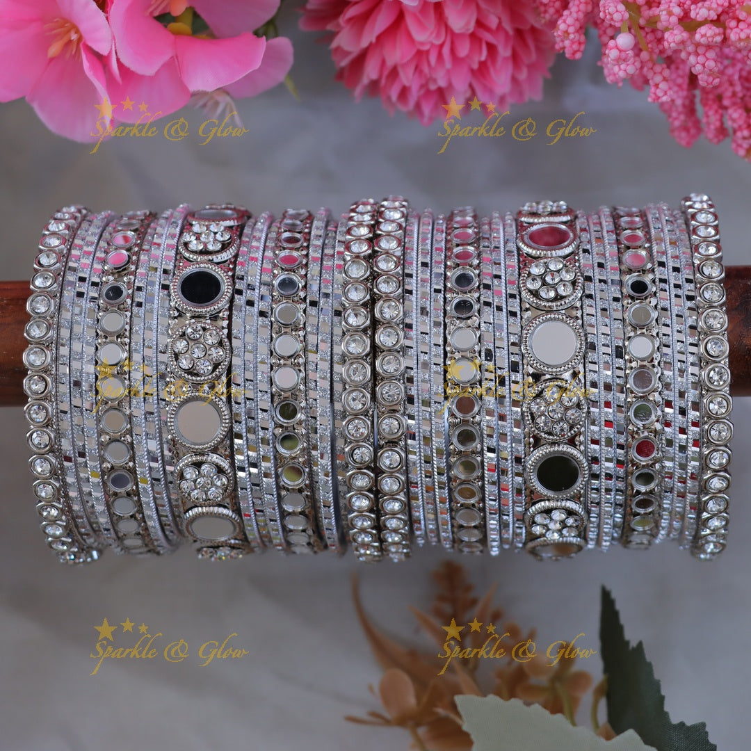 Exquisite Floral Wedding Bangles - Imitation Jewellery