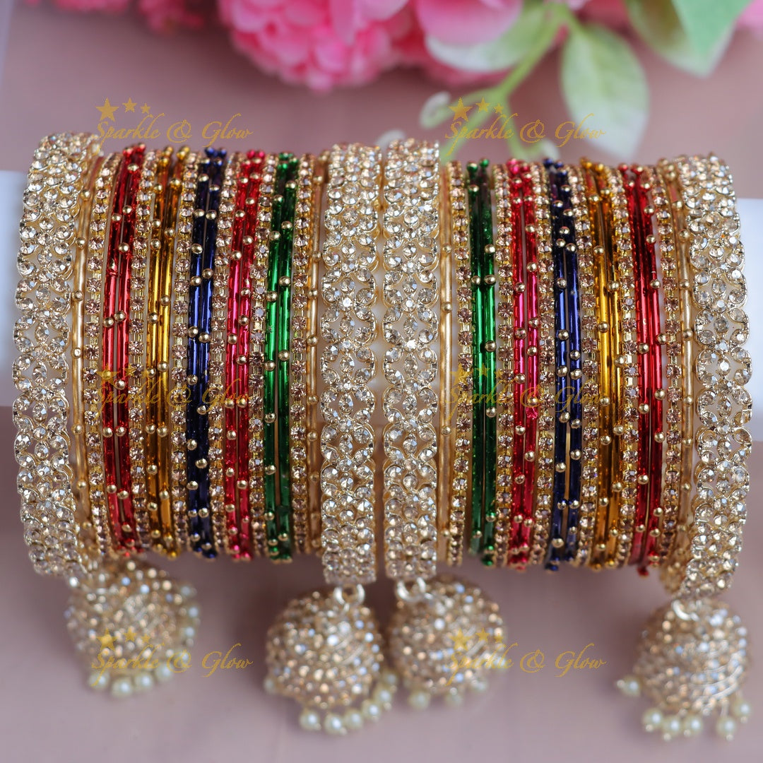 Multicolored Premium Wedding Bangle Set - New Arrival