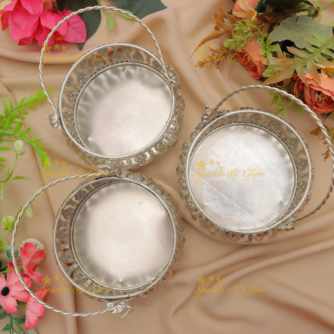 Elegant Basket Set: Unique Wedding Return Gift Choice set of 3