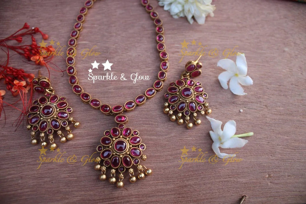 Gold alike kemp adigai - Navarathna - Sparkle and Glow