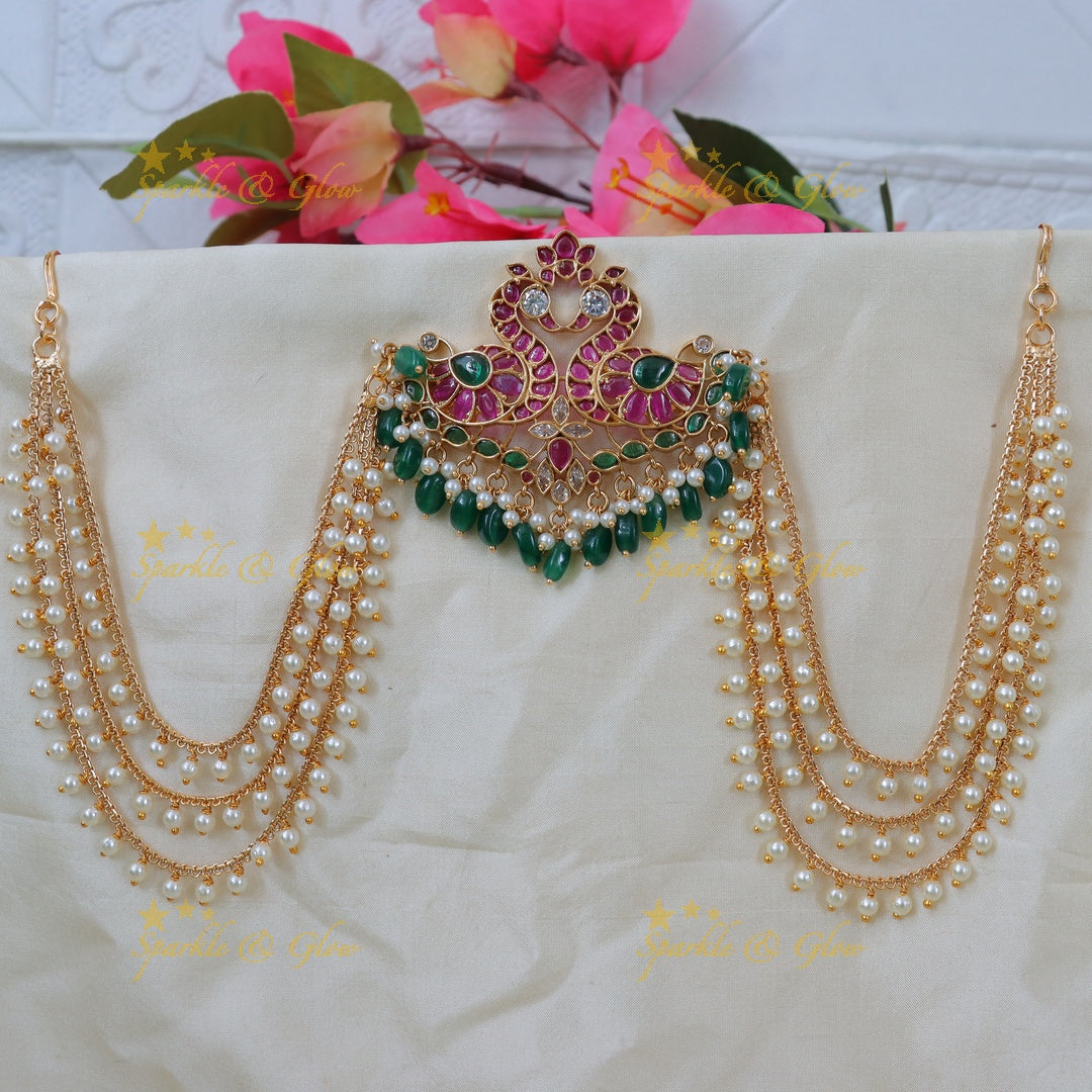 Elegant Peacock Jadabilla Hair Accessory for Weddings