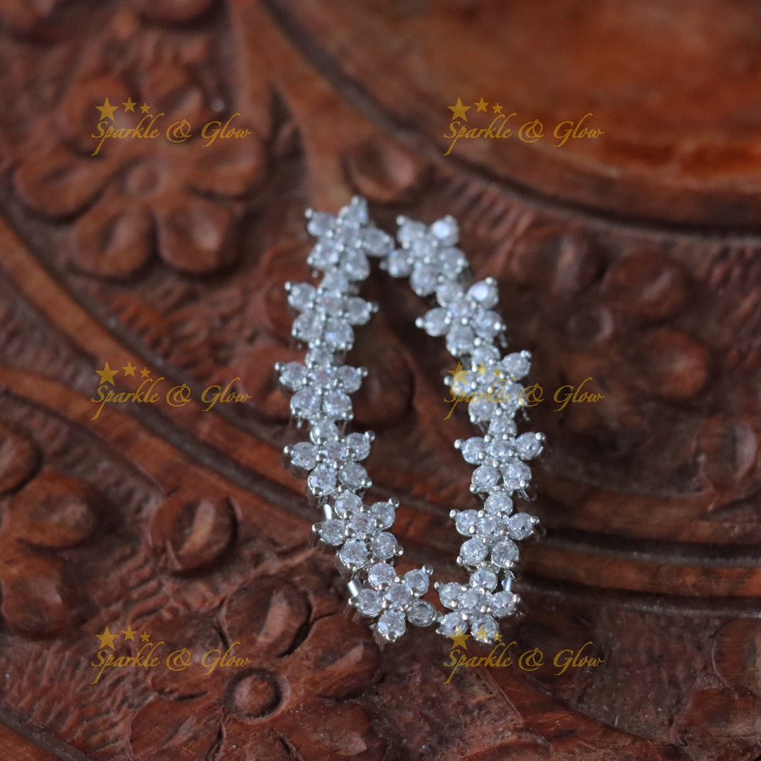 Enchanting Floral Diamond Ear Cuffs for All Occasions