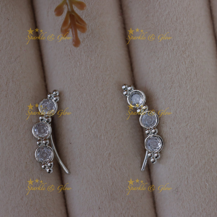 Sparkle with Dazzling American Diamond Earcuffs